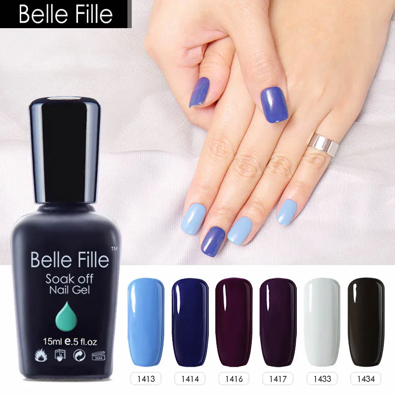 Belle Fille 15 мл УФ гель для ногтей Gellak Top Uv Led Декоративный Лак Гибридный отмачиваемый