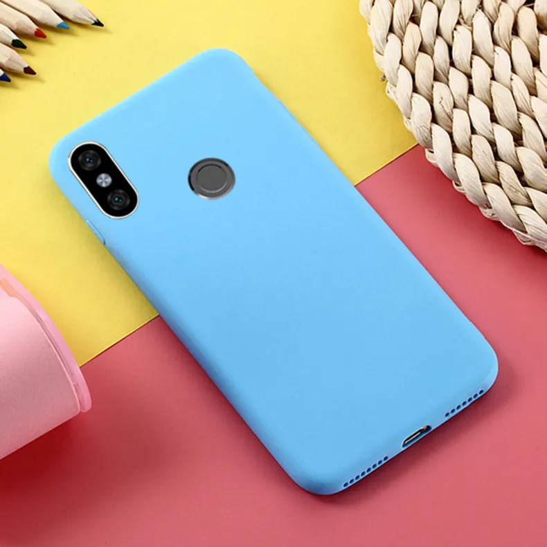 4 Чехол для Xiaomi Redmi Note 6 Pro, чехол-бампер, мягкий ТПУ чехол, карамельный цвет, чехол для Xiaomi Redmi Note 6, защитный чехол - Цвет: 4