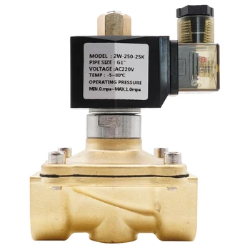 Brass Normally Open Solenoid Valve,G3/8" to G2",NBR EPDM VITON Seal,AC220V DC12V 24V,IP65 High Temperature Resistant Water Valve