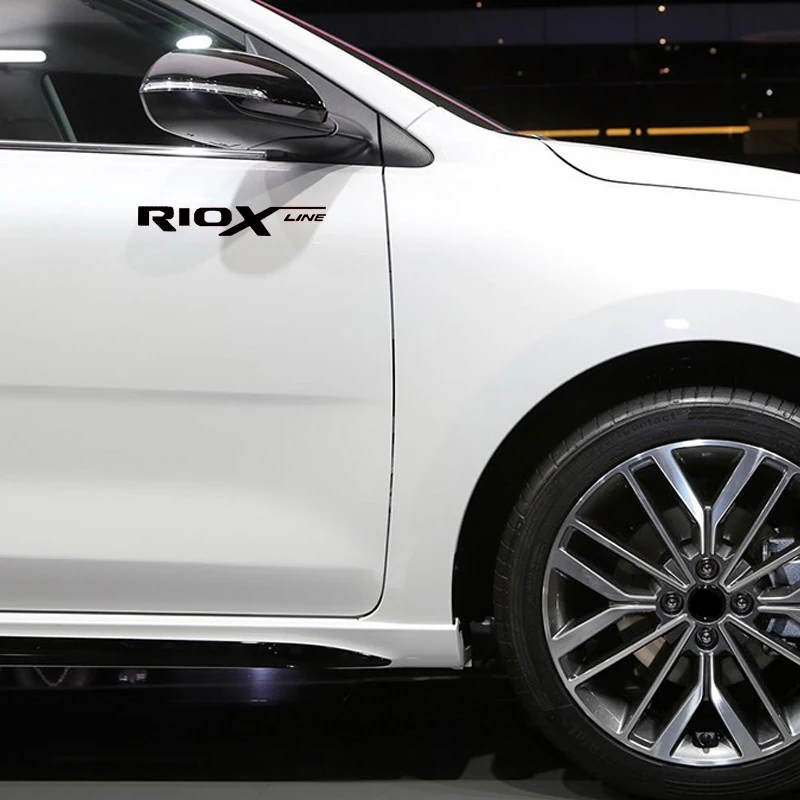 Виниловые наклейки для автомобиля на окна ручки двери Стайлинг Kia Rio x line 4 шт. |