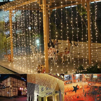 Led Christmas Light 220V Eu Ijspegel Waterval Garland Fairy String Gordijn Lichten Outdoor Voor Party Wedding Bar Nieuwe Jaar decor