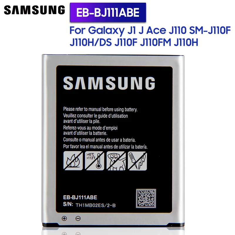 Samsung оригинальный EB BJ111ABE батареи для 4G версии Galaxy J1 J Ace J110 SM J110F J110FM J110H подлинный