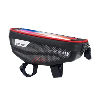 

E1 Bicycle Touch Screen Frame Phone Bag Mountain Bike Waterproof Handle Bar Bag Front Tube Bag For Smartphone Gps Case