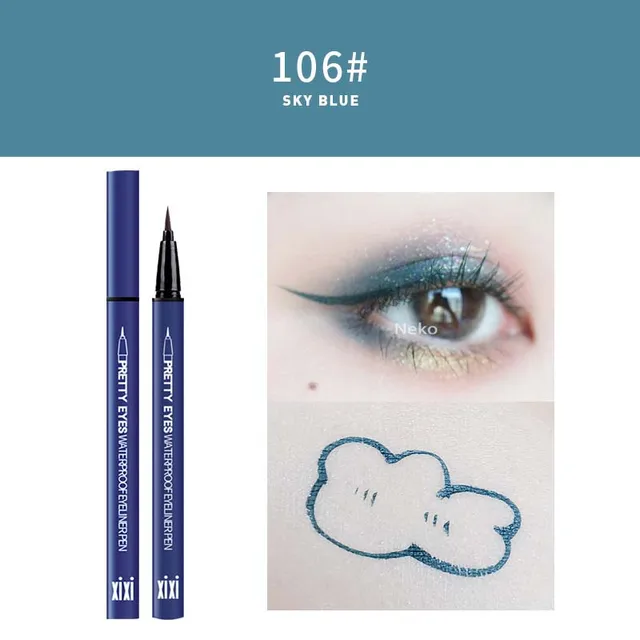 GAM-BELLE Waterproof Long Lasting Black Eyeliner Pencil  Fast Dry Not Blooming Charm Eye Liner Pen Liquid Pigments Makeup Tool 106