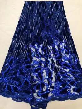 

2020 New Design Velvet With Sequins African French Velvet Lace Fabric High Quality Nigerian Velvet Lace Fabric For Garment