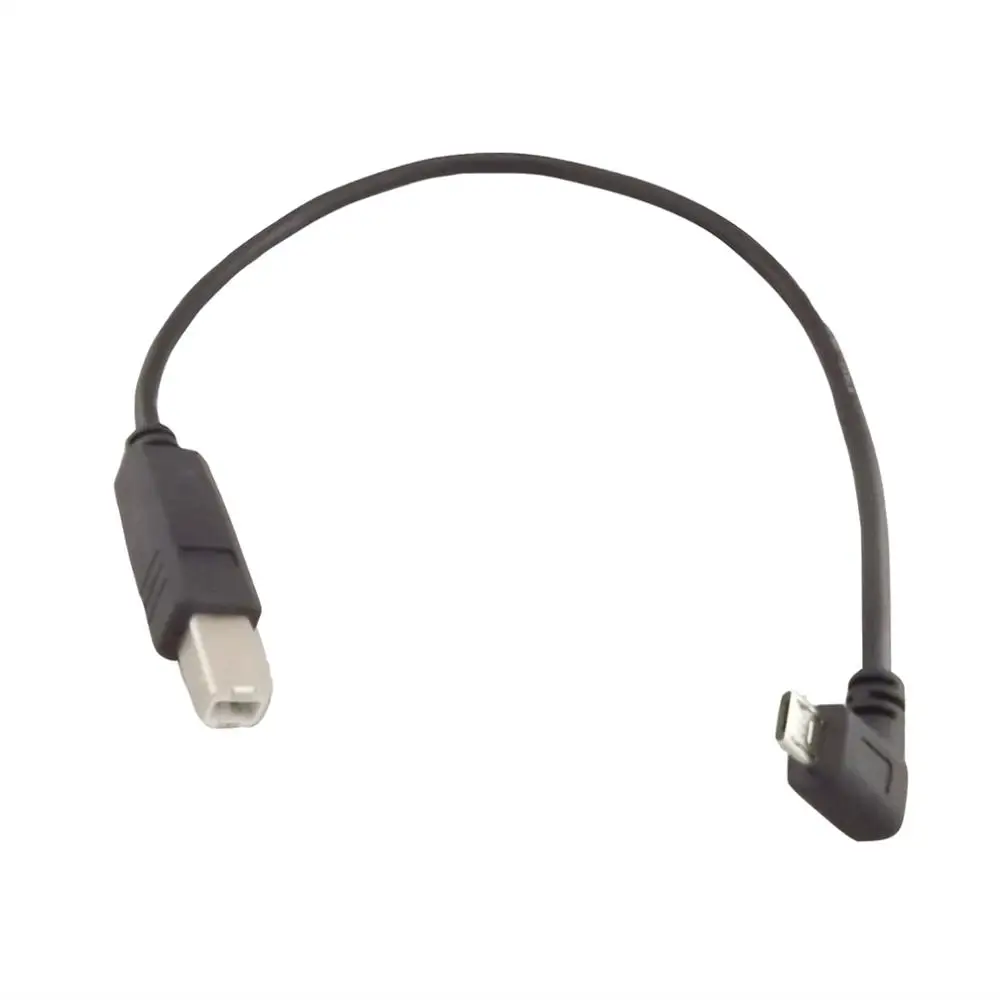 1х USB 2,0 B штекер к USB Micro 5 Pin штекер прямоугольный кабель переходника 25 см