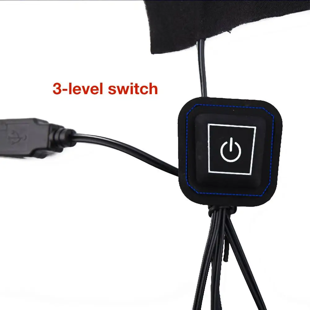 3-in-1 women heating pad for period USB Charging Carbon Fiber Waterproof Electric Heating Sheet for Clothes Vests Underwear #W0