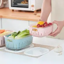 Домашний кухонный холодильник для хранения, прозрачный контейнер для хранения свежести с крышкой, двойной пластиковый прямоугольный контейнер