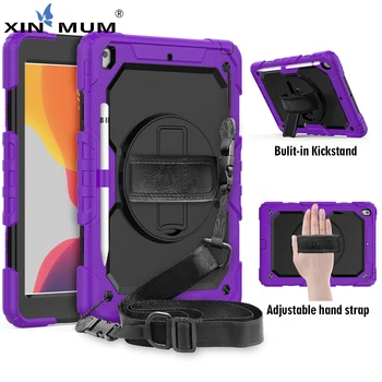 

For New iPad 7 th Generation A2200 A2198 A2232 case 360 degree rotation Shockproof Kids cover For iPad 10.2 2019 cases funda+Pen