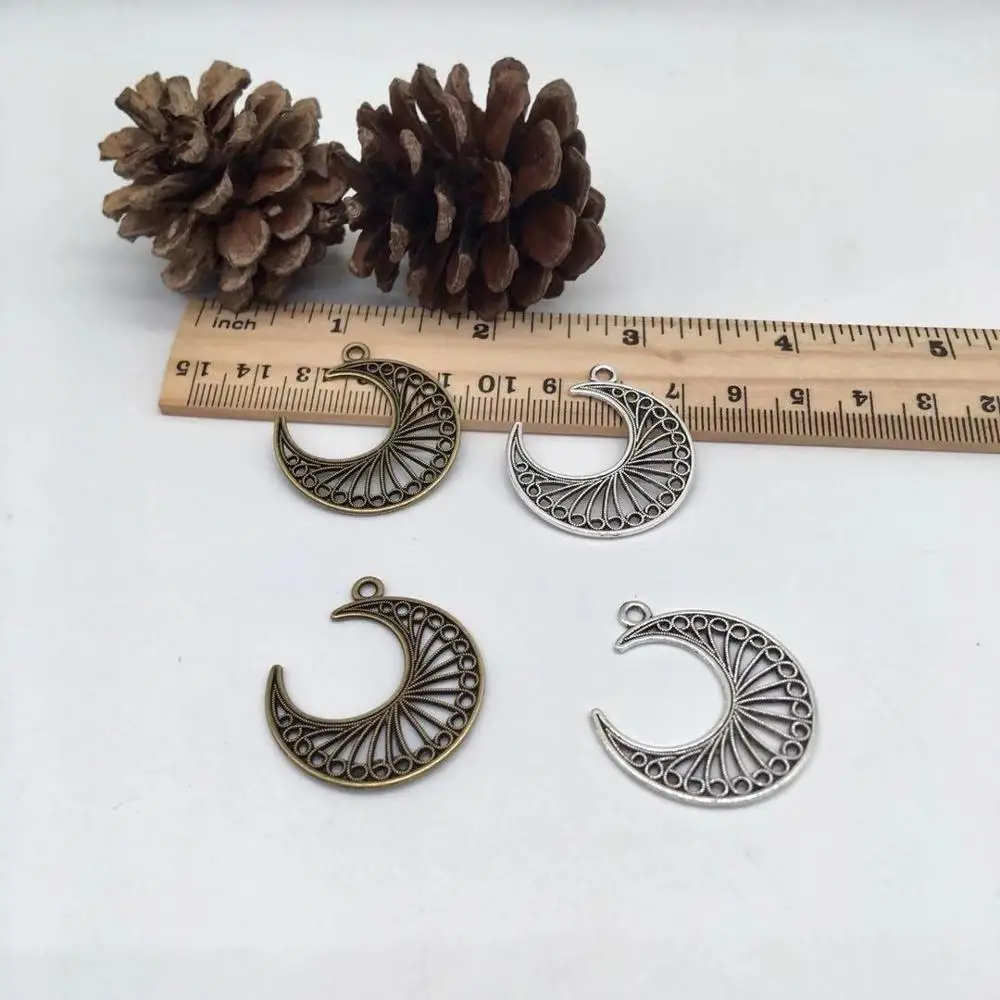 

Vintage 15 PCS Hollow moon Charms Starry style Fit DIY man woman Necklace Bracelet Earrings Jewelry Making