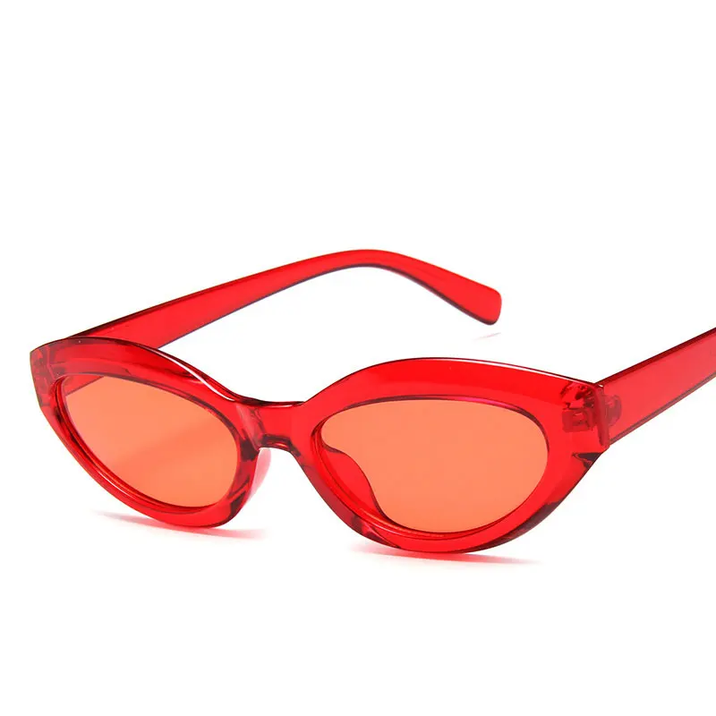 

2019 new cat-eye retro sunglasses Fashion net red same ladies oval sunglasses