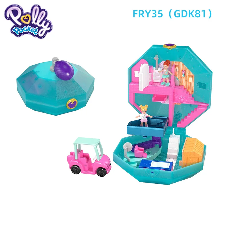 Mattel Polly карманная кукла скрытый мир мини-сцена для девочек, домашние игрушки для детей, Русалочка, детские игрушки, куклы для новорожденных - Цвет: GDK81