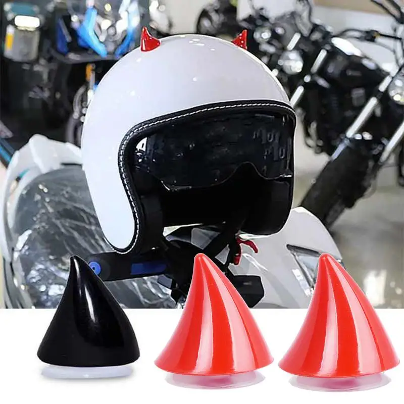 Motorcycle Helmet Accessories DIY Horn Fashion Decoration Suction Cup V4C7