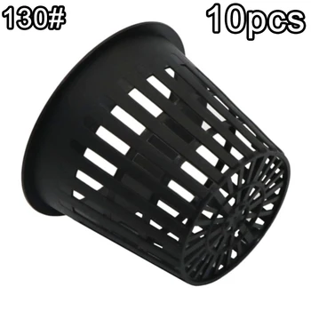 

10pcs Plastic Mesh Pot Hydroponic Aeroponic Plant Grow Net Basket Gardening