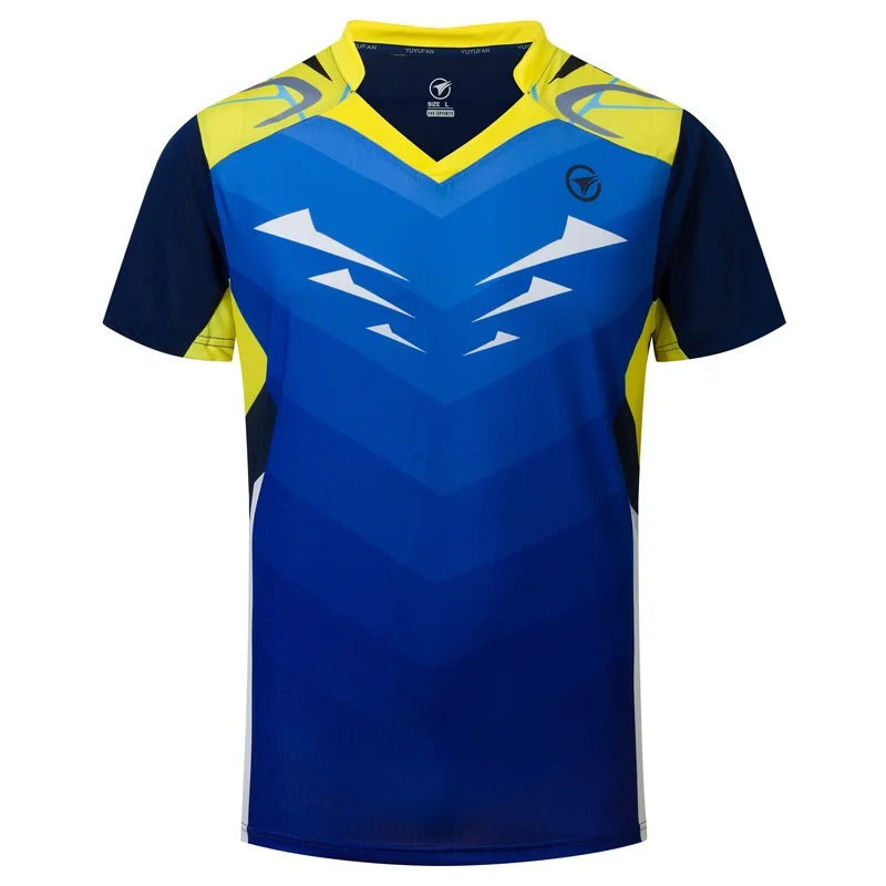 Man 1 shirt Новые футболки для бадминтона для мужчин/женщин, теннисные майки для бега, футболки для настольного тенниса, быстросохнущие спортивные рубашки A127 - Цвет: Man 1 shirt