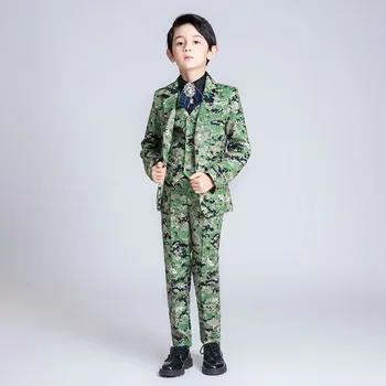 

YuanLu New 2019 Boys Suits For Party Wedding Blazer Jacket Camouflage Kids Suits Toddler Clothes Silm Fit For Children