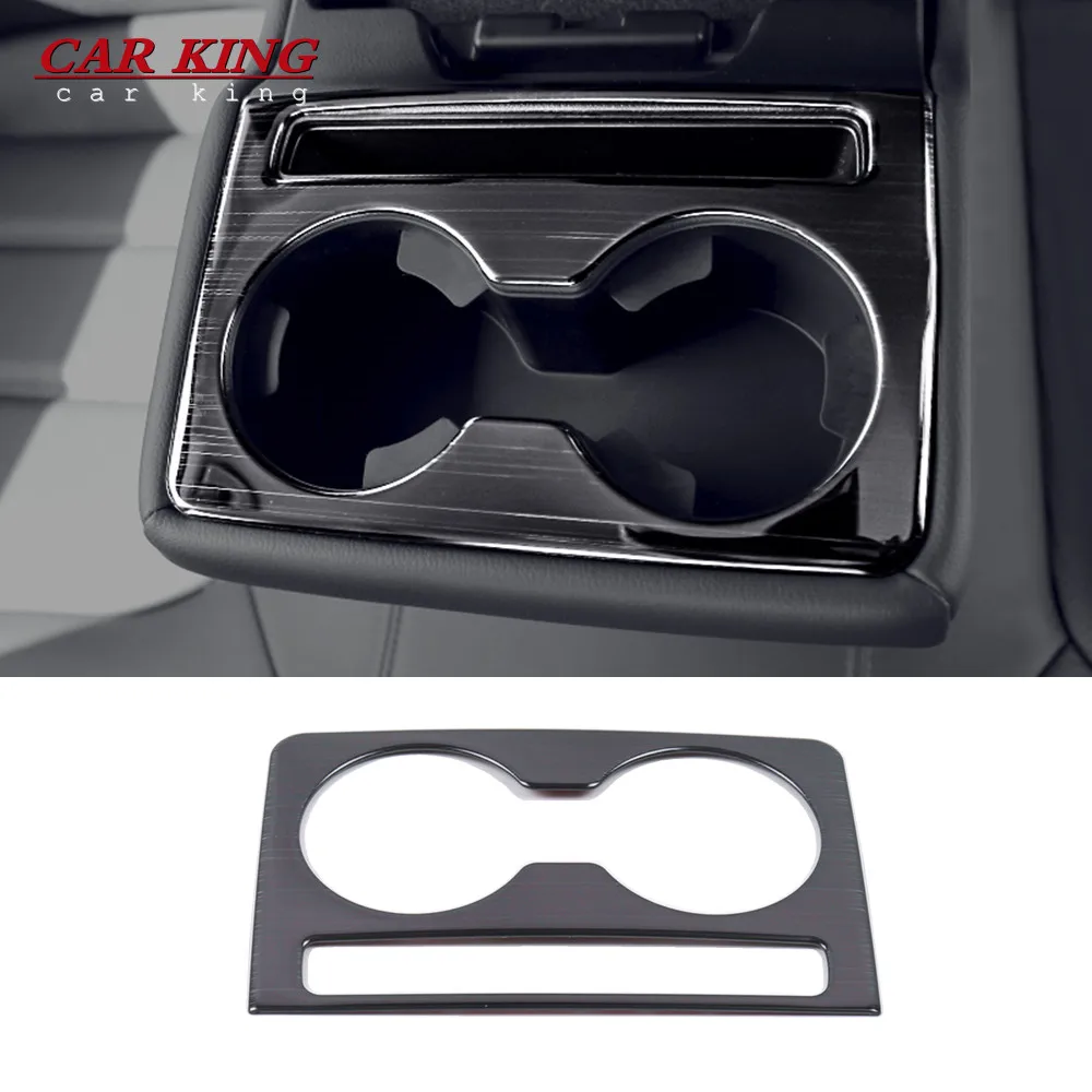 

For Mazda CX-5 CX5 2017 2018 2019 2020 Car Rear Seat Water Cup Holder Cover Stainless Steel Trim Interior Mouldings Accessories