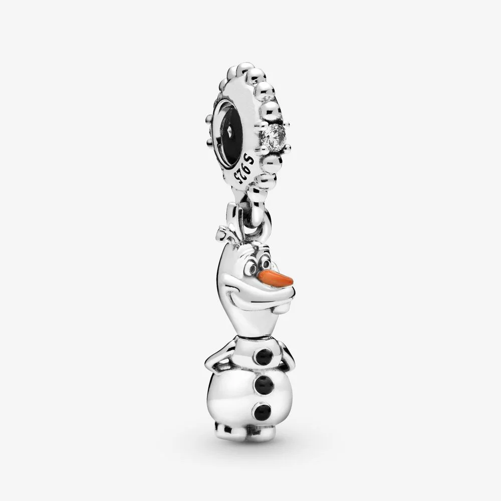 

925 Sterling Silver Beads Frozen snowman Dangle Charm Fit Original Pandora Bracelets Women DIY Fashion Jewelry Gift