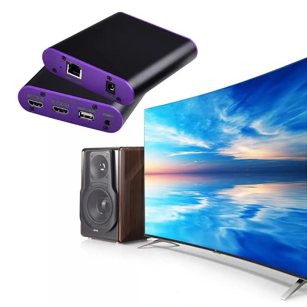 CAT871-KVM 1080p 60 Гц HDMI передатчик и приемник Удлинитель Ethernet cat5e/6 plus/7 для глубокий цвет 3D EDID Dobly DTS