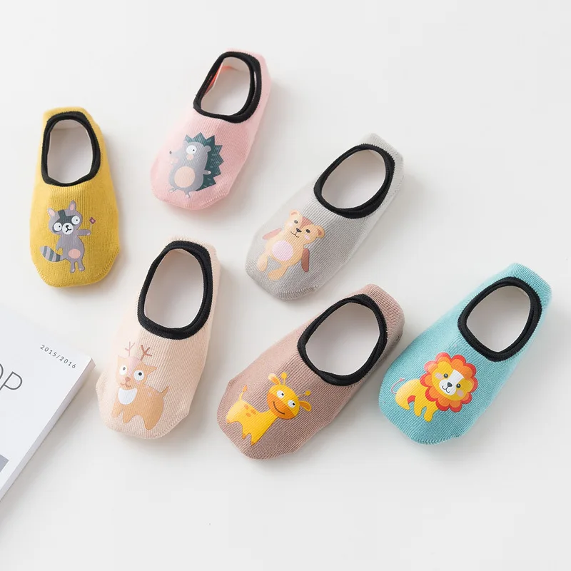 

Baby Socks Children No-show Socks Anti-slip Floor Socks xue ayumi wa Offset Printing Animal 0-3-Year-Old Summer Hot Selling