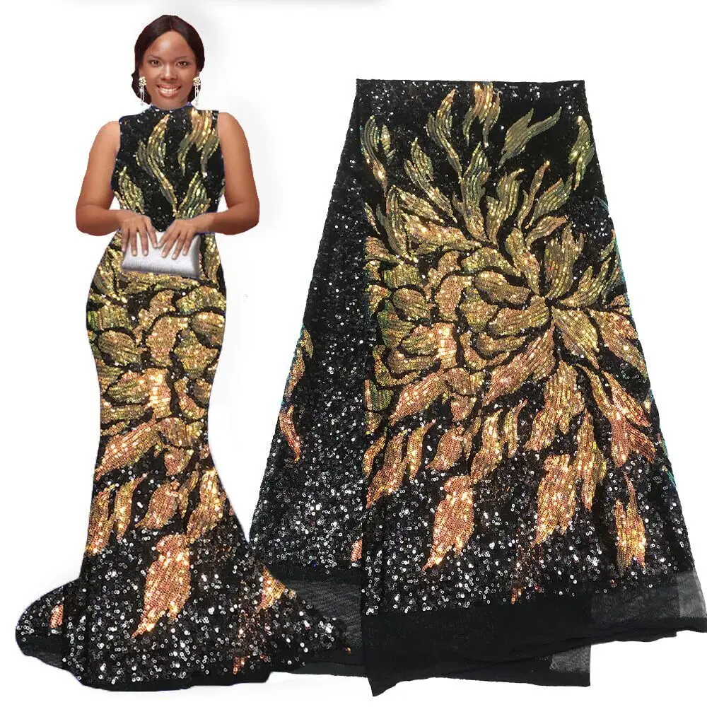 black and gold african dress