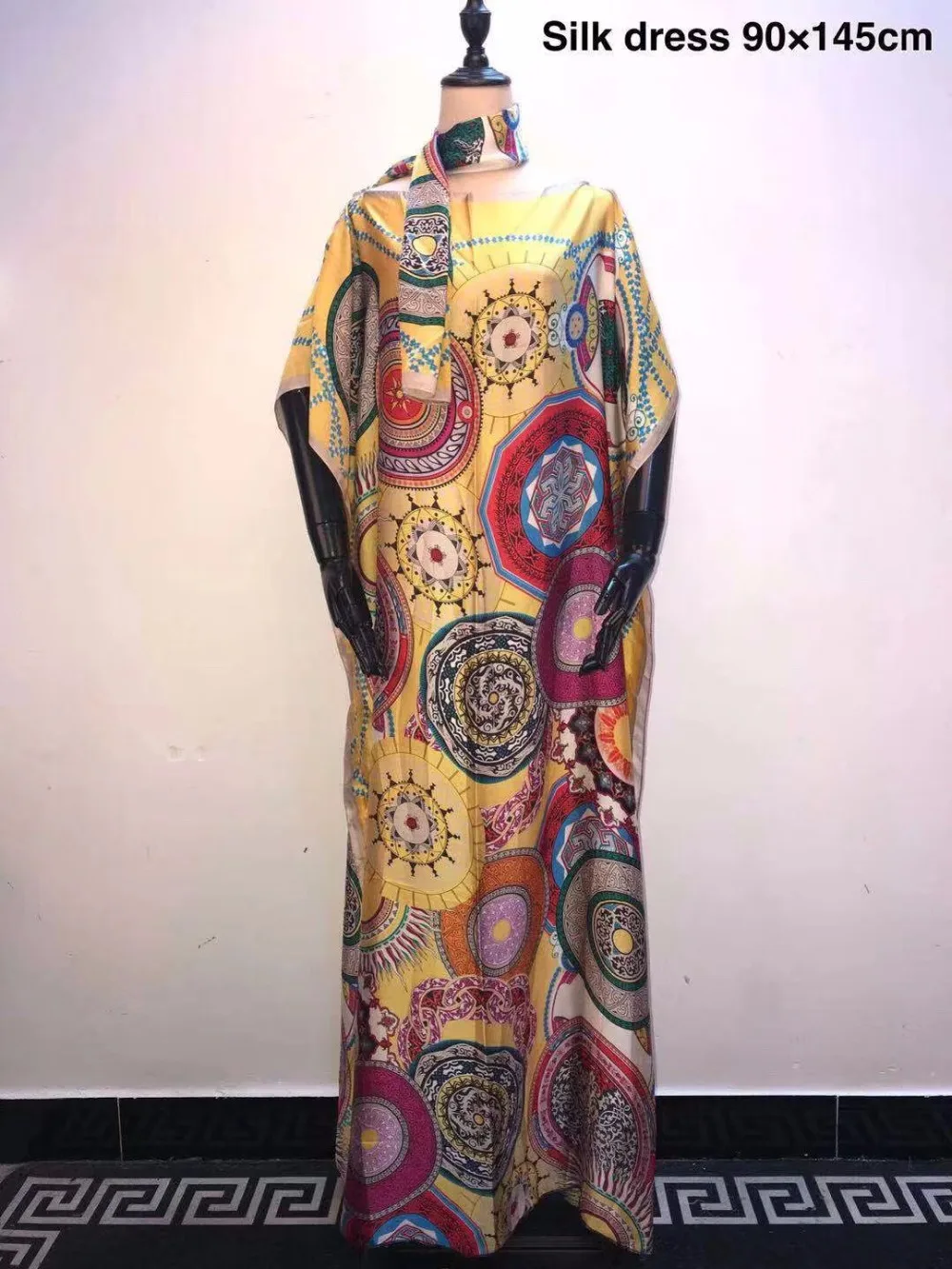 Length:145 Cm Bustline: 90 Cm Italian Silk Kaftan Dresses Traditional Malaysia Women Dresses African dresses for women