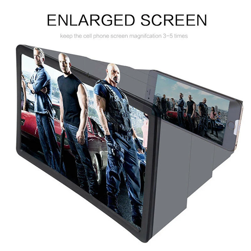 3D Movie Screen Magnifier HD Video Amplifier Portable Holder For Smart Phones