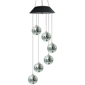 

Solar Wind Chimes, Spiral Rotating Crystal Ball, Indoor and Outdoor Decoration, Family Party Holiday Decoration Lights
