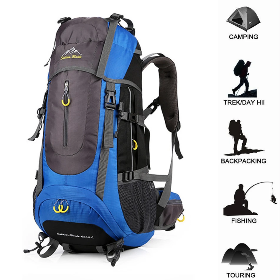 Large capacity Lightweight 70L Backpack Hiking Waterproof Nylon Bag ...