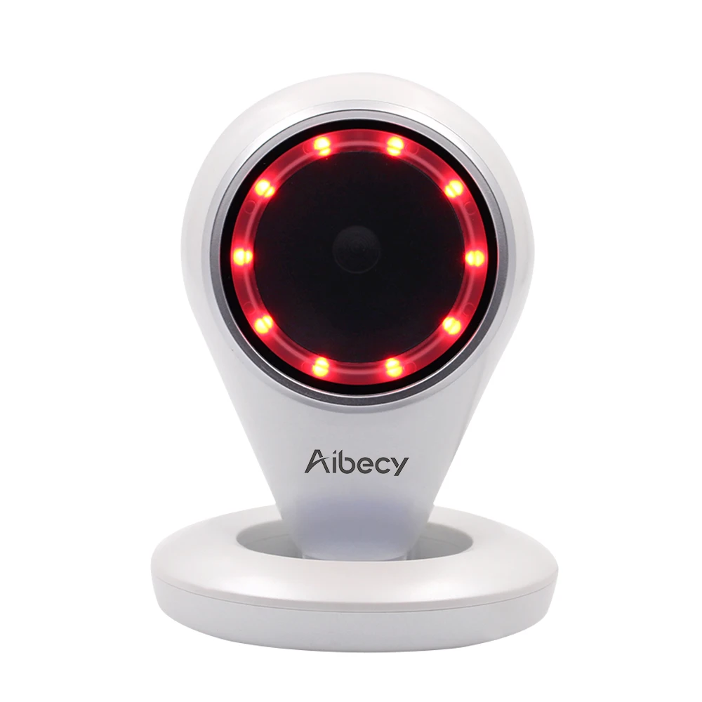 Aibecy Hands-free USB проводной 1D 2D QR сканер баркодера Настольный многонаправленный считыватель штрих-кодов платформа Регулируемая сканирующая головка