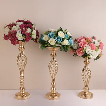 

10PCS/LOT Candle Holders Candlestick Holder Stand Pillar Flowers Vases Wedding Decorations Centerpieces Road Lead Candelabra