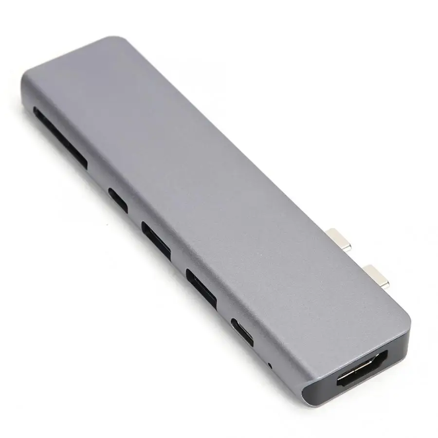 7-в-2 USB-C концентратор 2 USB3.0 PD зарядки USB C/F, флеш-карты памяти TF для устройства чтения sd-карт