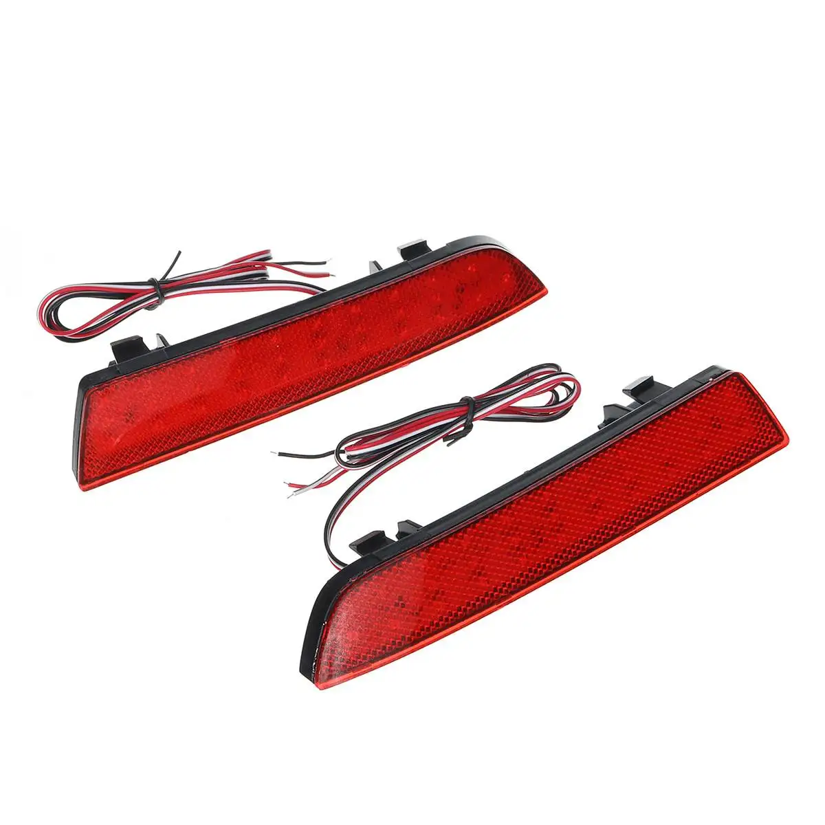 2Pcs LED Rear Bumper Reflector Spotlight Fog Tail Stop Brake Lights Reflective sheet for MERCEDES-BENZ Vito Viano W447 14-19 - Испускаемый цвет: red