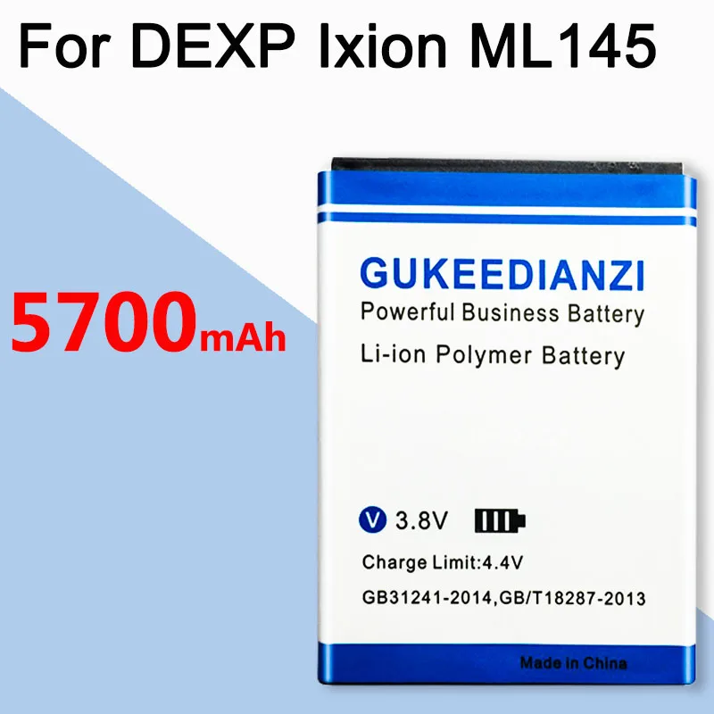 GUKEEDIANZI ML145 литий-ионный полимерный аккумулятор 5700 мАч для DEXP Ixion ML145 запасная батарея для мобильного телефона