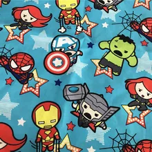 50*108 см мультфильм стиль мальчик Мстители хлопчатобумажная ткань для шитья DIY ручной работы материал домашний текстиль Лоскутная одежда рубашка