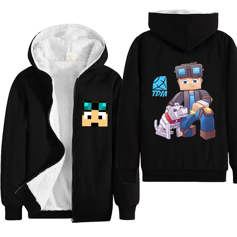 

Minecrafted Cross-border e-commerce eBay explosion models Dan TDM Stampy Cat plus velvet cotton jacket children's clothingjiyt