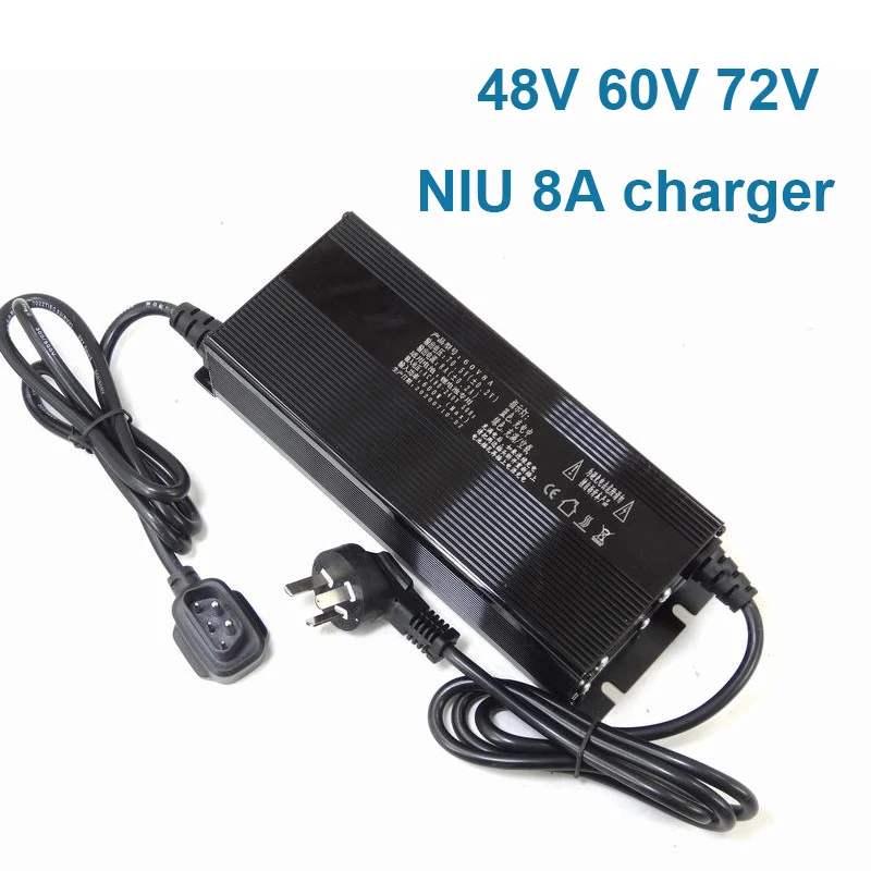 Зарядное устройство 48 в 60 72 8A для NIU N1 N1S U1 M зарядное литий-ионных аккумуляторов + U
