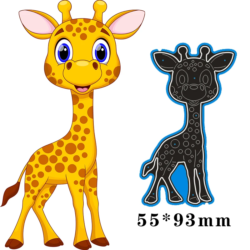Cutting Dies Little Giraffe New Metal decoration Scrapbook Embossing Paper Craft Album Card Punch Knife Mold 55*93mm | Дом и сад