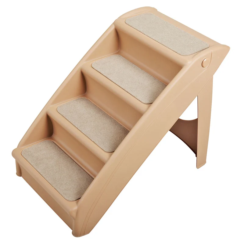 4 Steps Pet Dog Stairs Folding Strong ABS Cat Ramp Indoor Outdoor With Built-in Safety Features Puppy Cat Climbing Ladder PT0166 (5)