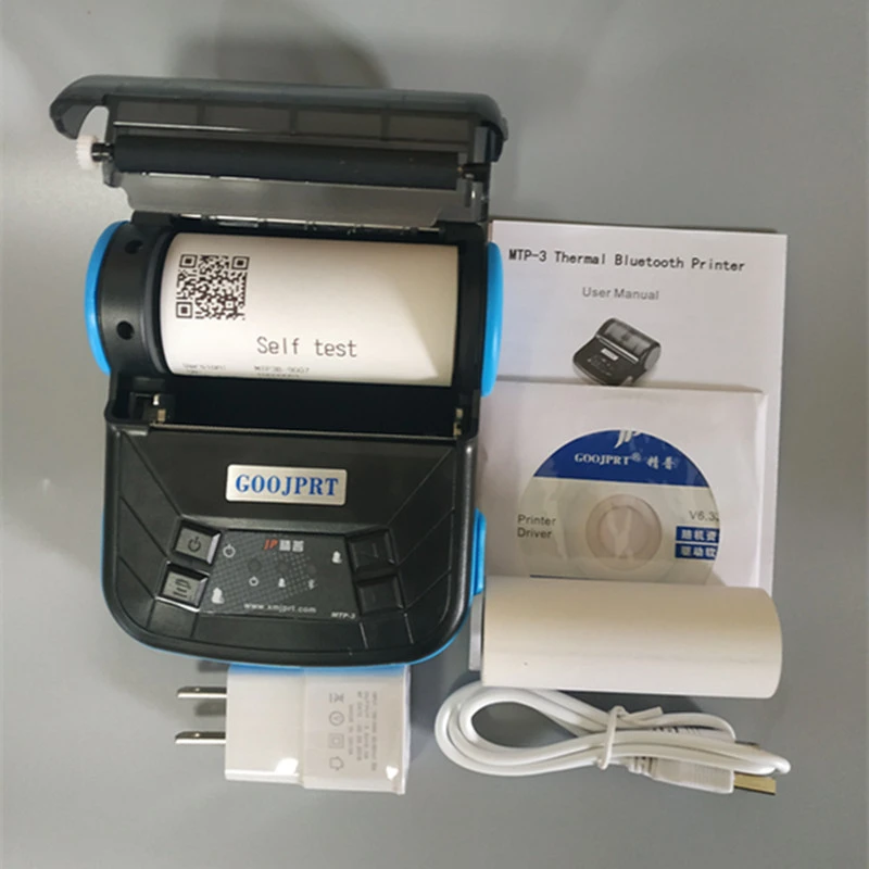 mini portable thermal printer Inkless USB DC5V 80mm Bluetooth-Compatible Mini Thermal Printers Light Weight Portable Receipt Printers Paper Mobiles PC Android mini thermal printer