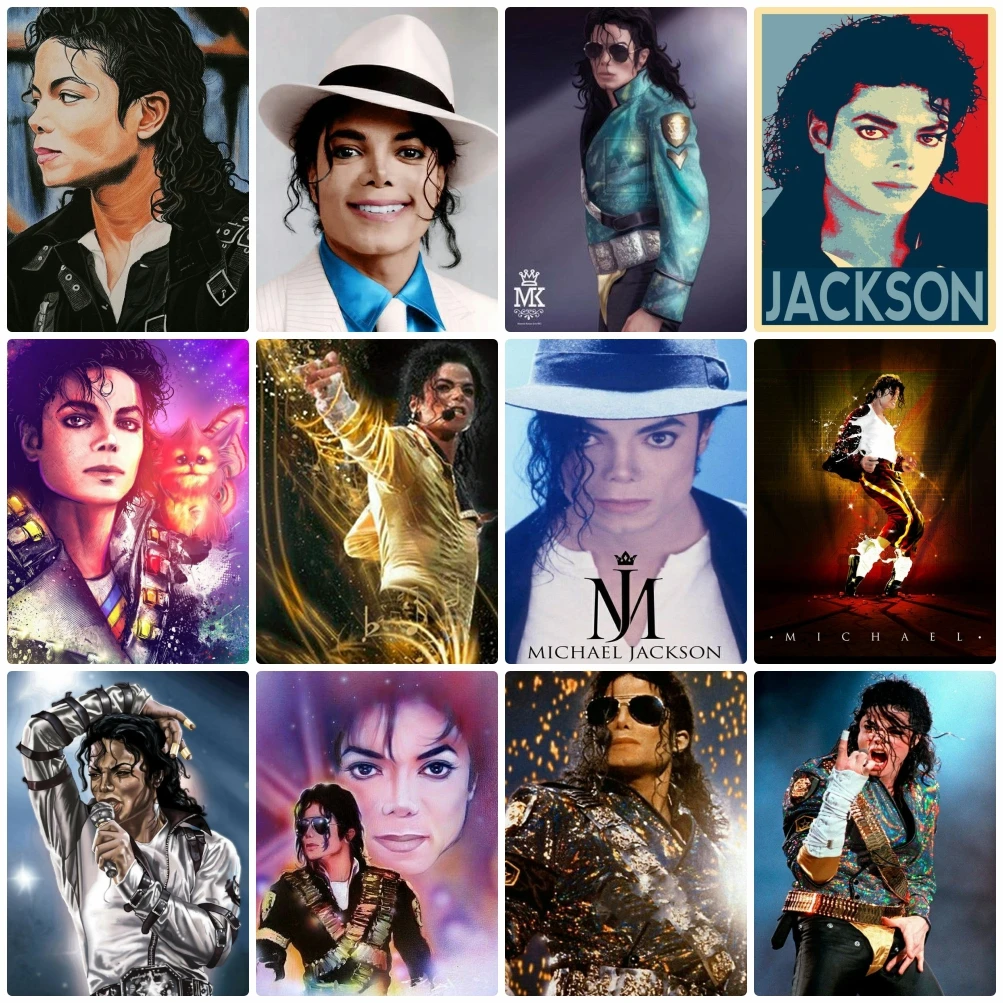 

Алмазная живопись Майкла Джексона, картина 5D «сделай сам» с полным заполнением, вышивка крестиком, с изображением американской звезды, семе...