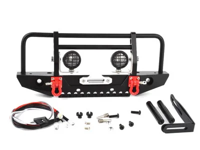 

1/10 Climbing Car Traxxas Trx-4 Axial Scx10 D90 Metal Front Bumper Light