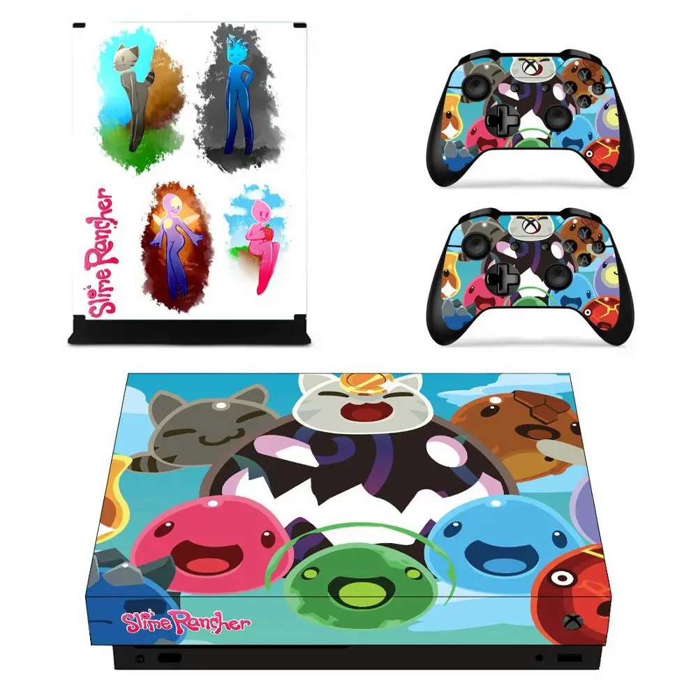 Slime Rancher игра полное покрытие кожи консоли и наклейка на контроллер для Xbox One X кожи наклейки Винил