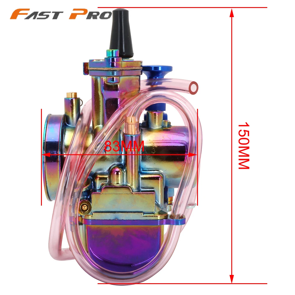 Универсальный мотоциклетный цветной карбюратор PWK 21 24 26 28 30 32 34 мм PWK21 для Keihin с мощной струей для гоночного мотоцикла Dirt Bike