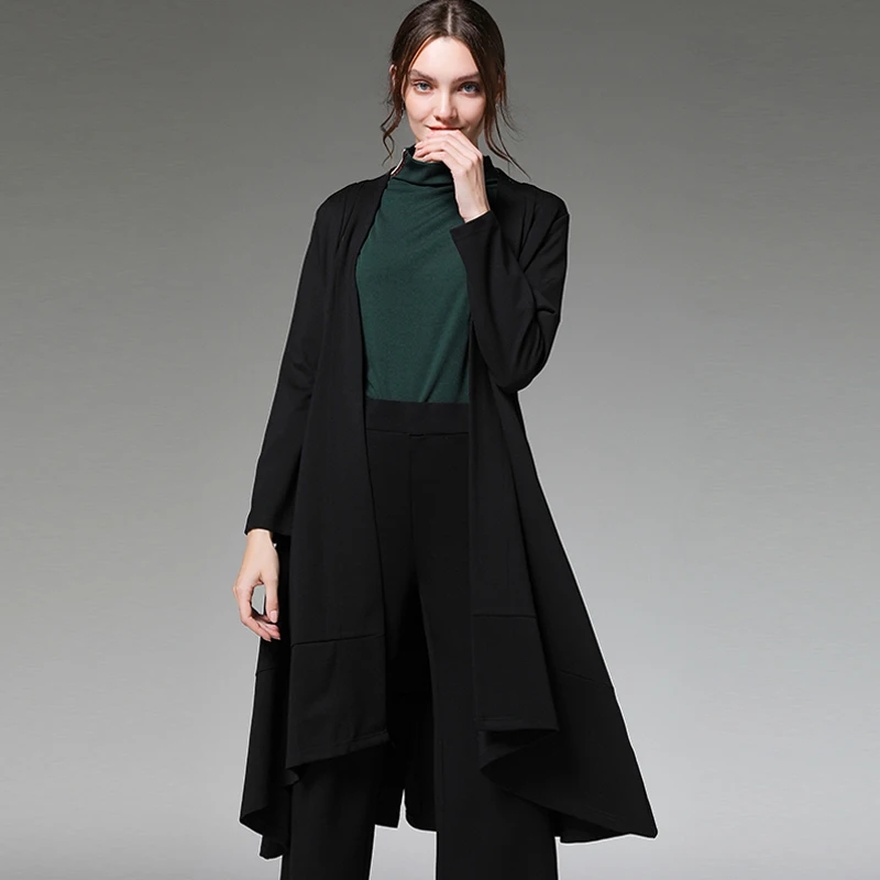 Women's Roman cotton coat, loose V neck, thin stripe knit coat, plus size, new winter 2024