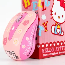 Модный японский стиль hello kitty розовая Бесшумная проводная мышь Милая мультяшная мини-мышь для девочек для ПК ноутбука