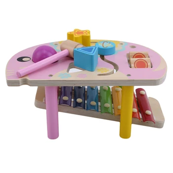 

Baby Musical Toy Instrument Hand Knock On The Piano Wooden Children's Color Eight-Tone Early Education Puzzle
