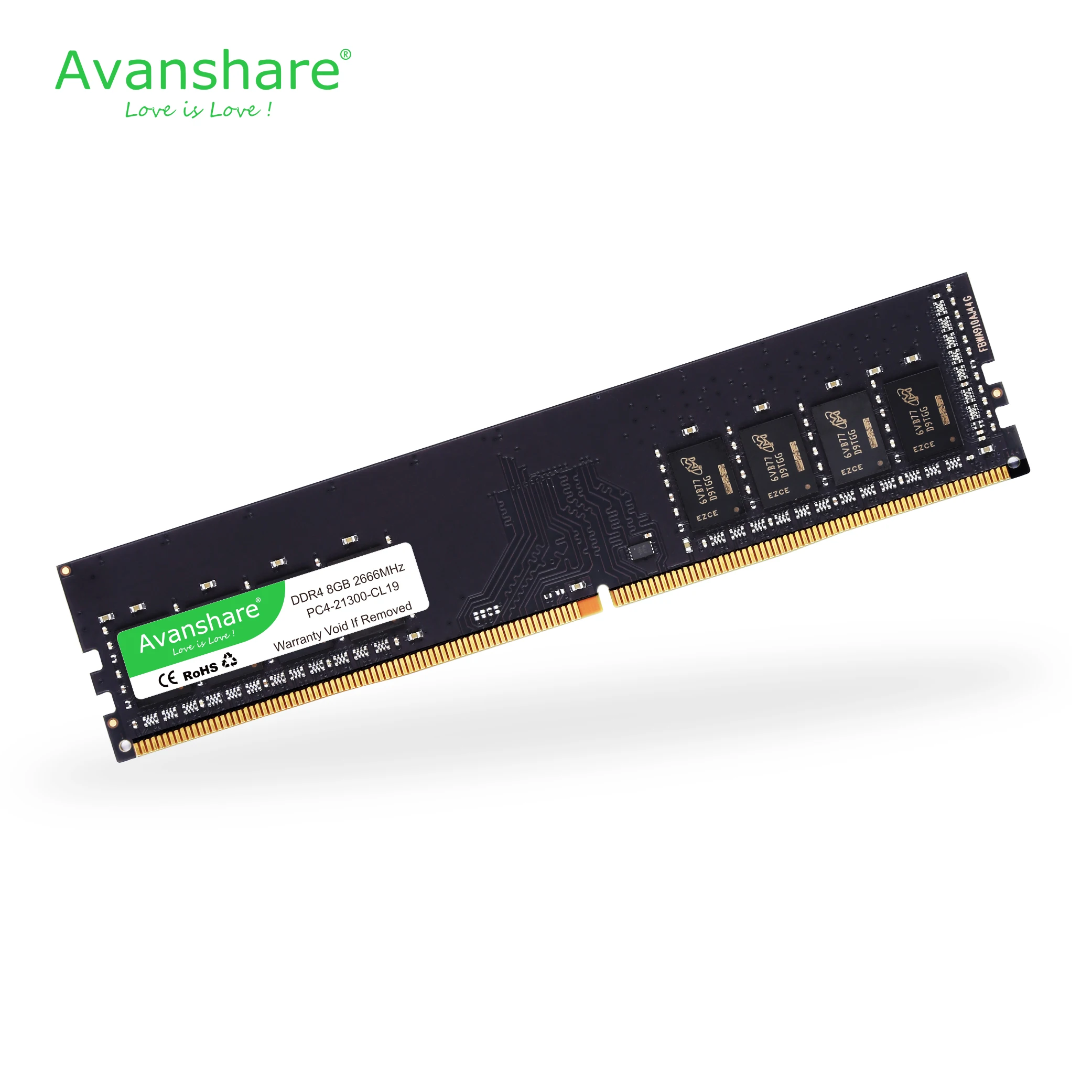 Оперативная память Avanshare ddr4, 8 ГБ, 4 ГБ, 16 ГБ, 2133 МГц, 2400 МГц, 2666 МГц, Память DIMM для рабочего стола, поддержка материнской платы ddr4