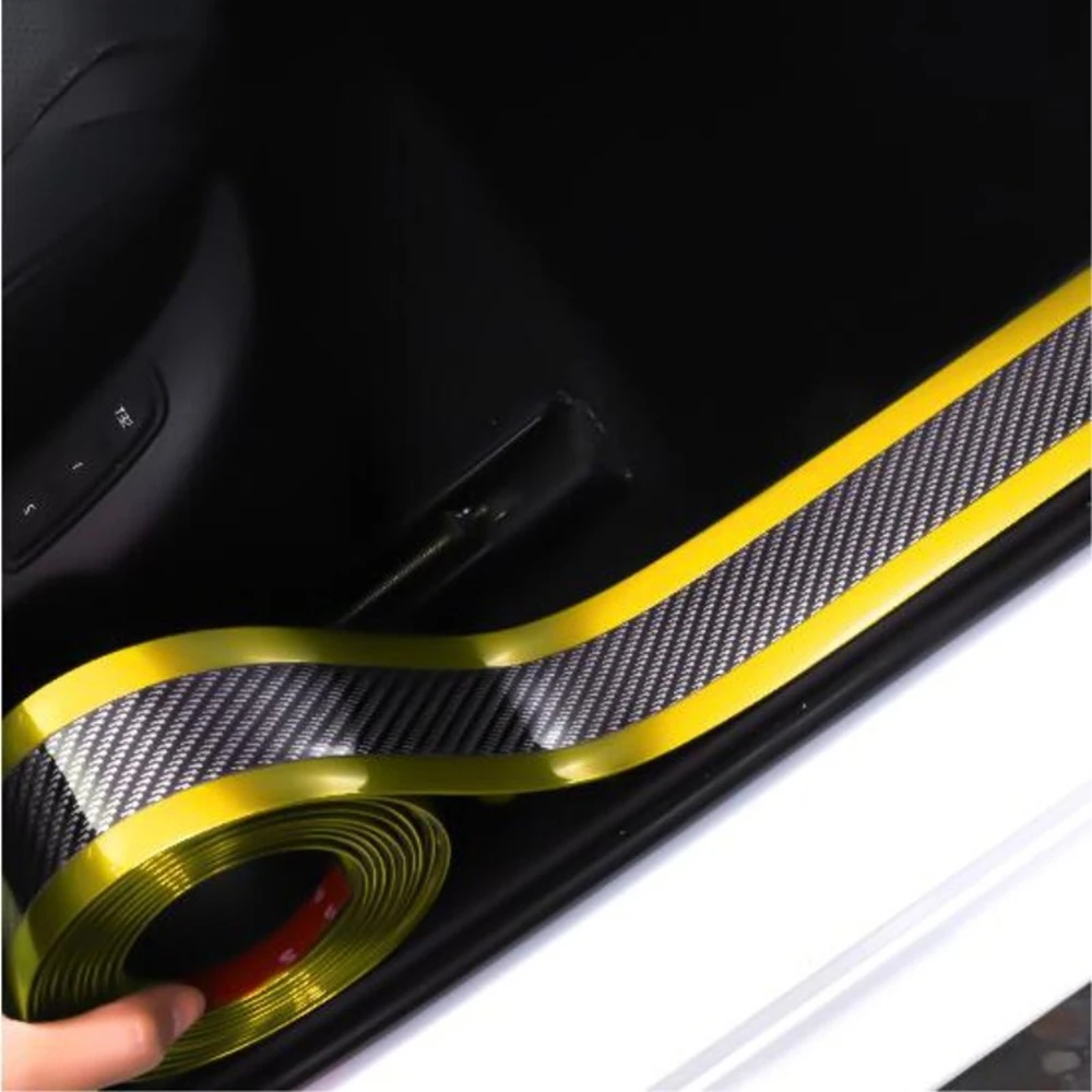 Car Stickers Protector Film Anti-Scratch Anti-Collision Carbon Fiber for Car Door Edge Bumper