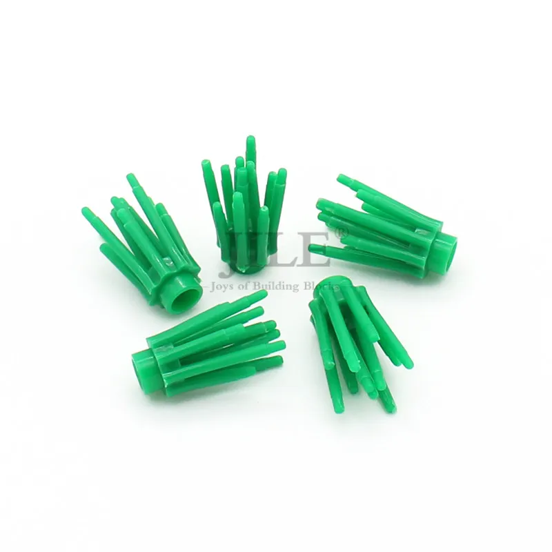 50pcs Moc 식물 줄기 잔디 클러스터 부시 11 줄기 DIY 빌딩 벽돌 블록 도시 거리 정원보기 호환 조립 장난감